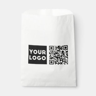 Sacolinha Código QR editável e logotipo ou imagem da sua emp