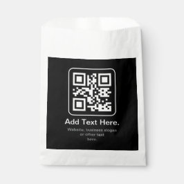 Sacolinha Código QR Modern Escaneável | Preto Branco e Cinza