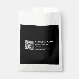 Sacolinha Código QR personalizado e texto retrô-moderno edit