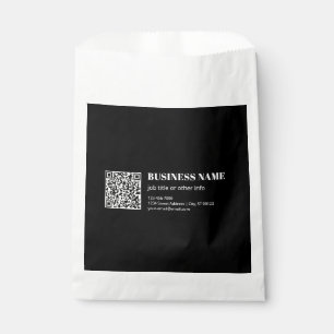 Sacolinha Código QR personalizado e texto retrô-moderno edit
