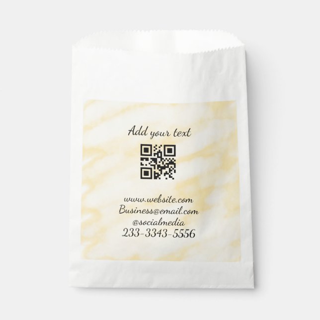 Sacolinha código QR personalizado simples adicione o texto d (Frente)