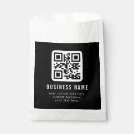 Sacolinha Código QR personalizável e design de texto editáve