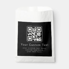 Sacolinha Código QR personalizável e modelo de texto editáve