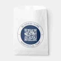 Código QR & Texto personalizáveis | Azul-marinho e