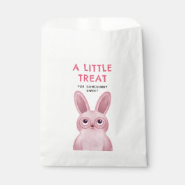 Sacolinha Coelhinho Rosa com Festa de aniversário de Óculos