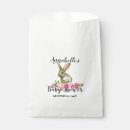 Sacolinha Coelho Coelho Aquarela Obrigado Floral Chá de fral