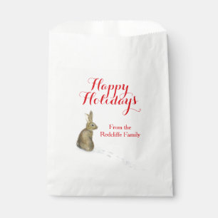 Sacolinha Coelho de Natal personalizado nos sacos de present