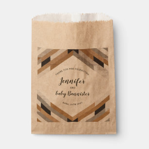 Sacolinha Colagem de Woodgrão Saco de Presente Neutro do Chá