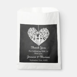 Sacolinha Coleção de Casamento de Chalkboard de Árvore Coraç