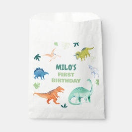 Sacolinha Colorida Dino Birthday Dinosaur Party Favor Bolsas