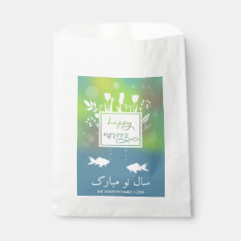 Sacolinha Colorida Moderna Feliz Noroz Letra Flores De Peixe