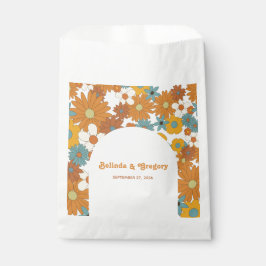 Sacolinha Colorida Retro Flowers Casamento em Arco dos anos