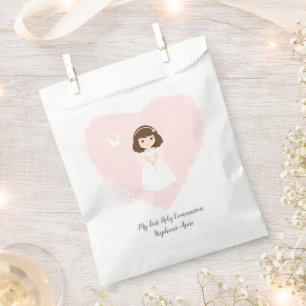 Sacolinha Communion Dove Brunette Girl