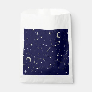 Sacolinha constelação de estrelas da lua celeste azul