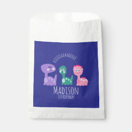 Sacolinha Convite Colorido à Festa de aniversário de Dinossa