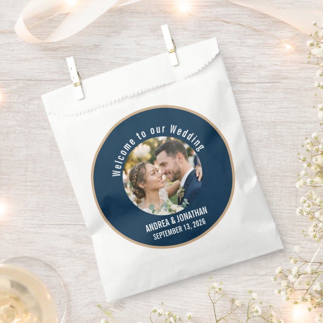 Sacolinha Convite de Casamento Art Déco Editável com Foto (Cortado)