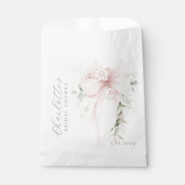 Sacolinha Coquette Bow Greenery Bridal Shower