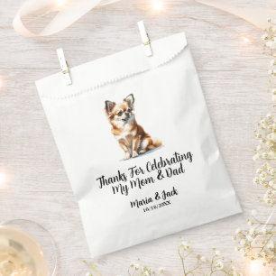 Sacolinha Cor do Cheio de Casamento de Chihuahua Pet