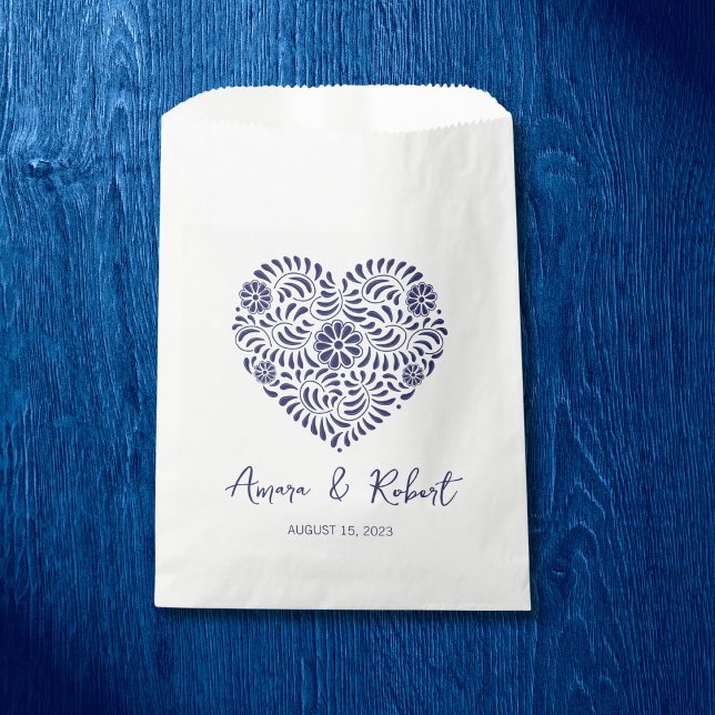 Sacolinha Coração de Talavera Mexicano Azul (Criador carregado)