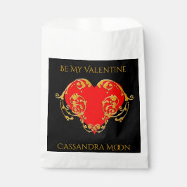 Sacolinha Coração Namorados Vermelho-Gótico Romântico Negrit