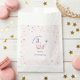 Sacolinha Coroa de Princesa 3º Aniversário Realeza Tripla