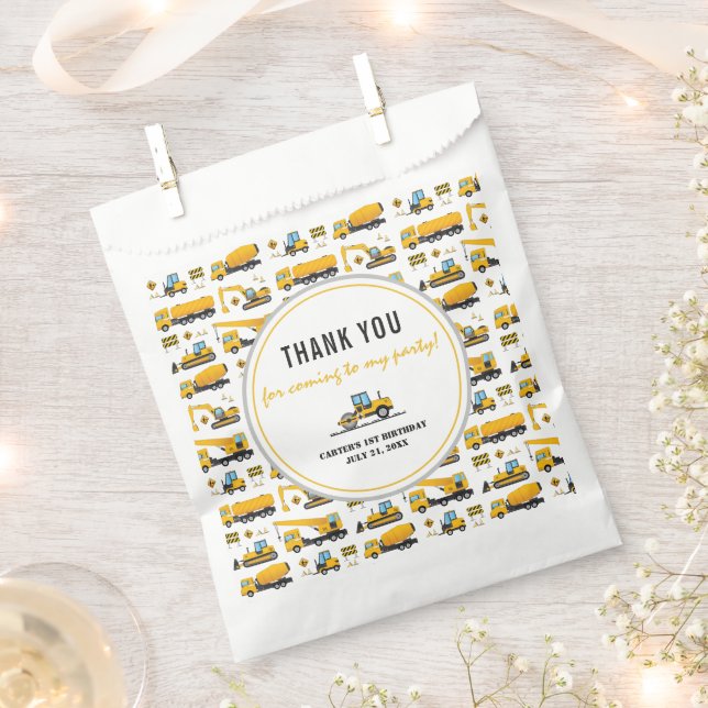 Sacolinha Corte Sob Festa de aniversário De Bomba De Constru (Cortado)