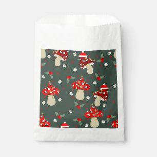 Sacolinha cottagecore cogumelos de natal margarida sagrada