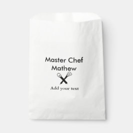 Sacolinha cozinha do chef mestre padaria cozinheira adiciona
