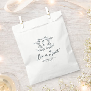 Sacolinha Crest Vintage Amor é Doce Casamento