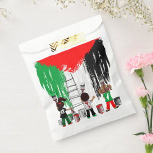 Sacolinha Crianças de Gaza Pintando a Bandeira da Palestina 