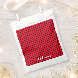 Sacolinha Crianças Festas de Bolinhas Vermelho e Bonito