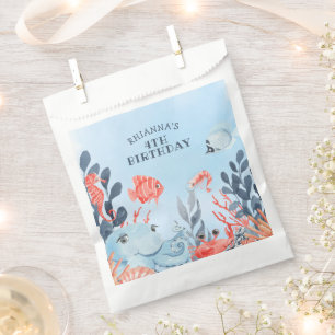 Sacolinha Crianças Sob A Festa de aniversário Do Mar