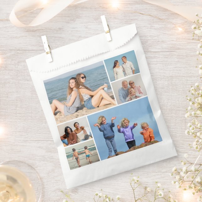 Sacolinha Crie a sua própria colagem de 6 fotos (Cortado)