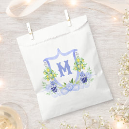 Sacolinha Crista Monogramática de Árvore de Limão em Aquarel