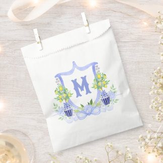 Sacolinha Crista Monogramática de Árvore de Limão em Aquarel