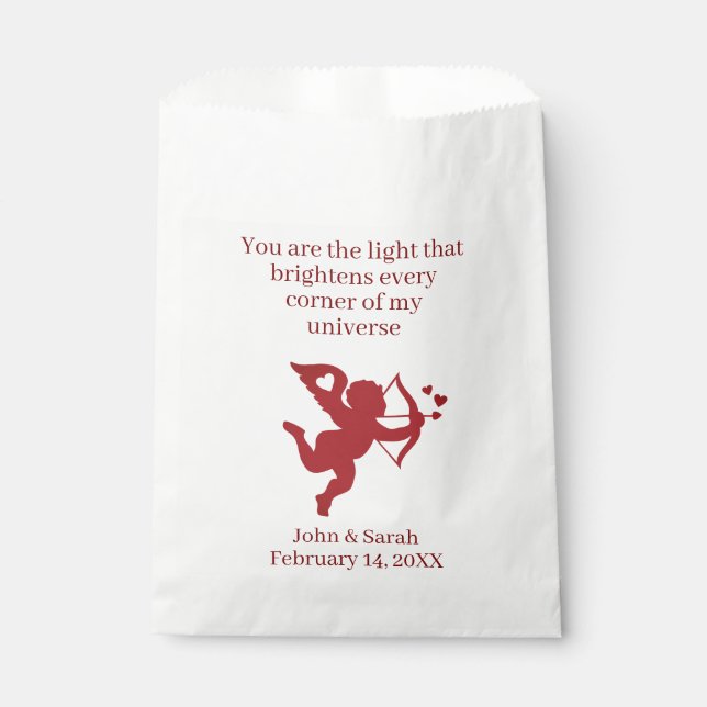 Sacolinha CUPID You are the light that brightens every corne (Frente)