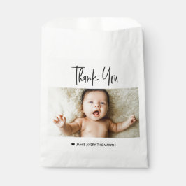 Sacolinha Custom Baby Photo Thank You Favor Bags Modern 