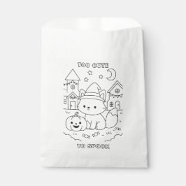 Sacolinha Custom Cute Halloween Coloring Kids Activity Treat