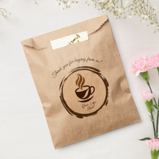 Sacolinha Custom Favor Bags with Logo | Cozy Coffee Branding