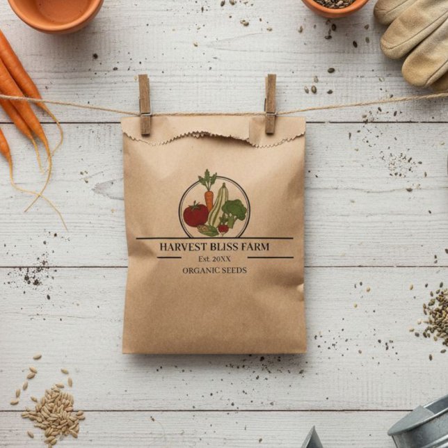 Sacolinha Custom Kraft Seed Envelopes - Personalizable Farm  (Criador carregado)