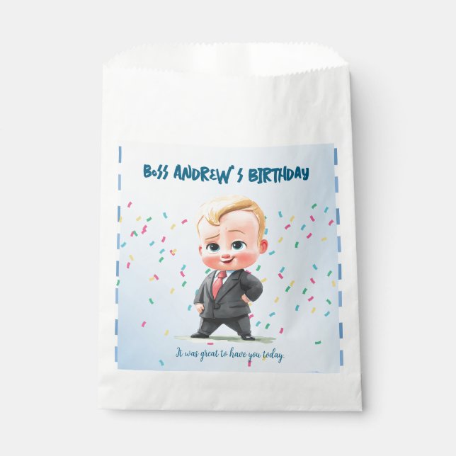 Sacolinha Custom Party Favor Bags for Boys Birthday (Frente)