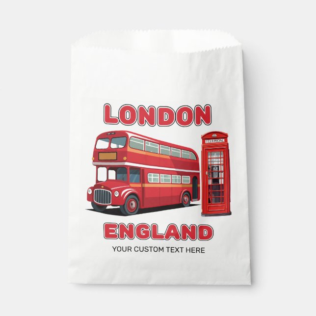 Sacolinha Custom Text London Inglaterra (Frente)