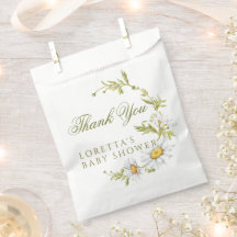 Cute Daisies Floral Baby Shower Agradecimento