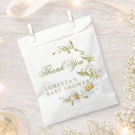 Sacolinha Cute Daisies Floral Baby Shower Agradecimento