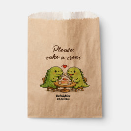 Sacolinha Cute Dinosaur Couple Wedding Treat