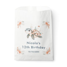 Cute Floral Turtle Birthday Party