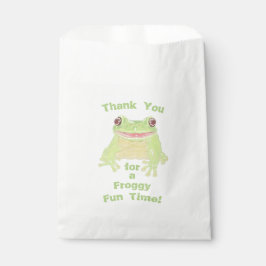Sacolinha Cute Green Tree Frog - custom kids birthday party.
