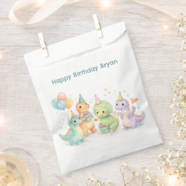 Sacolinha Cute Pastel Watercolor Dinosaurs Birthday