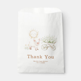 Sacolinha Cute Pig Wheelbarrow Baby Shower Baby Shower 