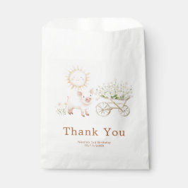 Sacolinha Cute Pig Wheelbarrow Birthday